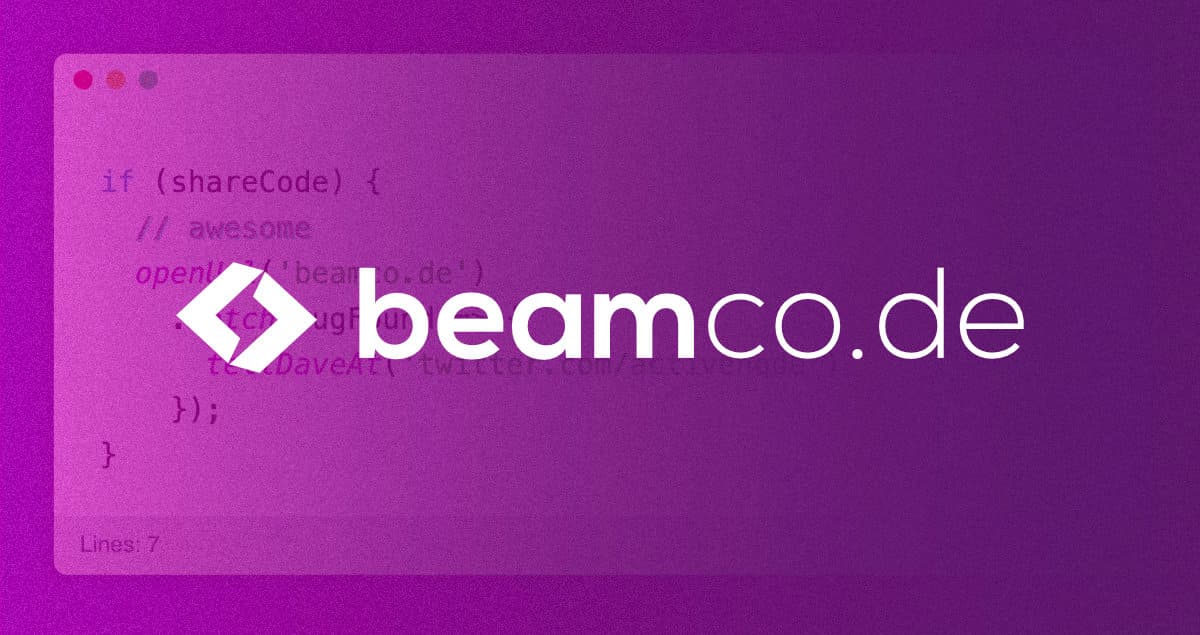 beamco.de: A new code snippet creator is in town 🌈